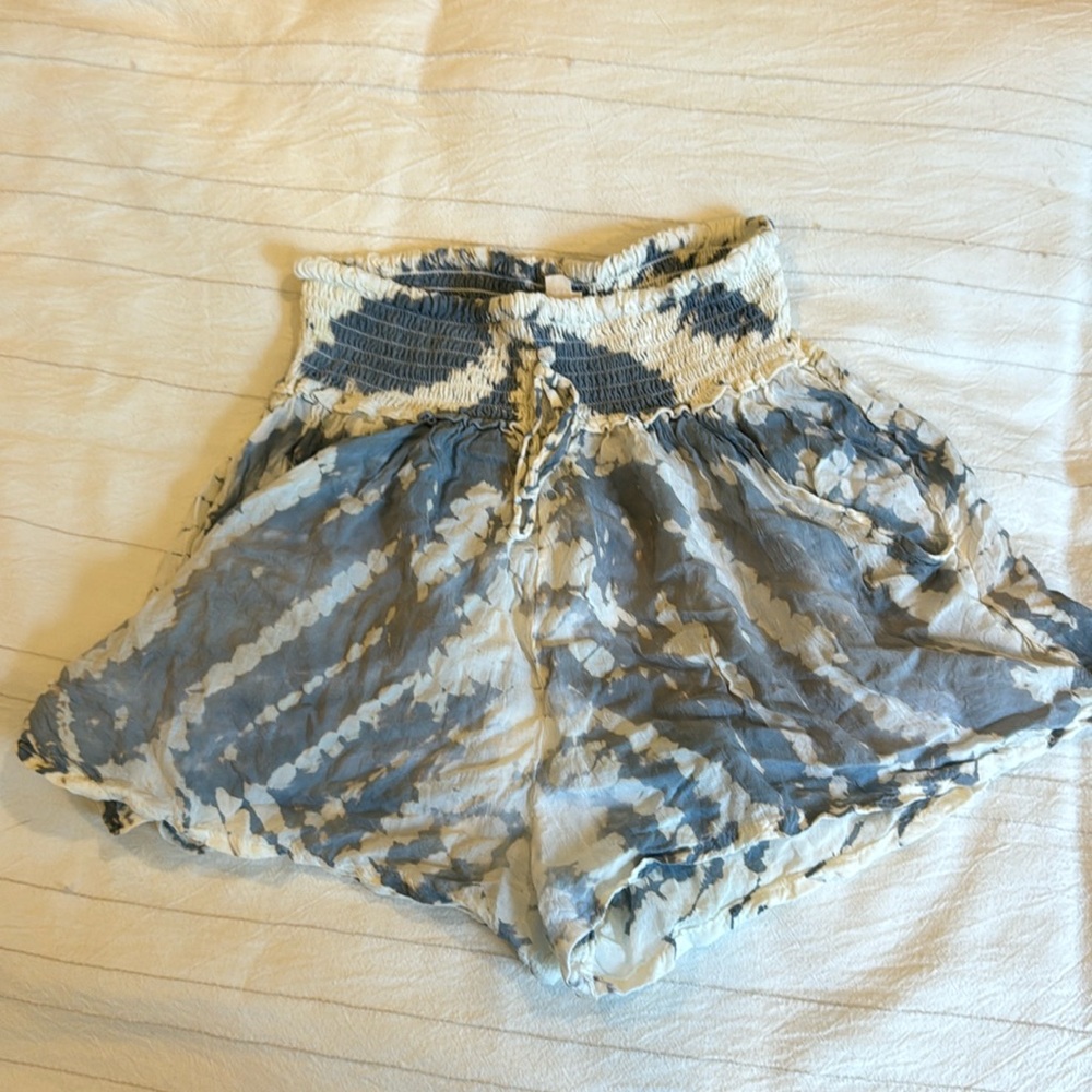 Flowy tie dye cover up shorts